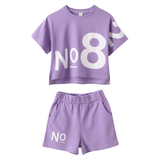 Loose Children's Wear Girl Short-sleeved