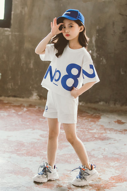 Loose Children's Wear Girl Short-sleeved